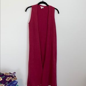 LulaRoe Pink Joy Duster Vest